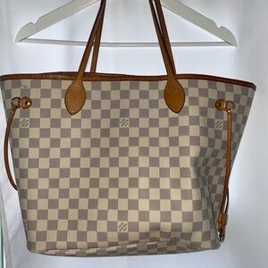 Louis Vuitton Brown Checkered Women's Tote Bag